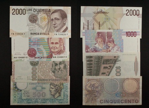Italia lotto 4 banconote - italia,