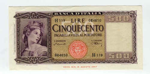 Banconota 500 lire ornata - 500,